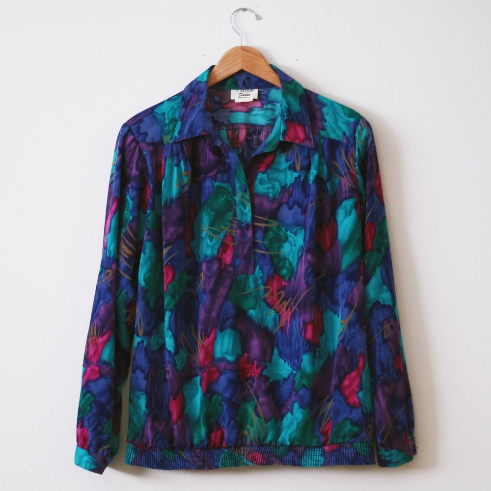 VINTAGE BUTTON UP PULL OVER